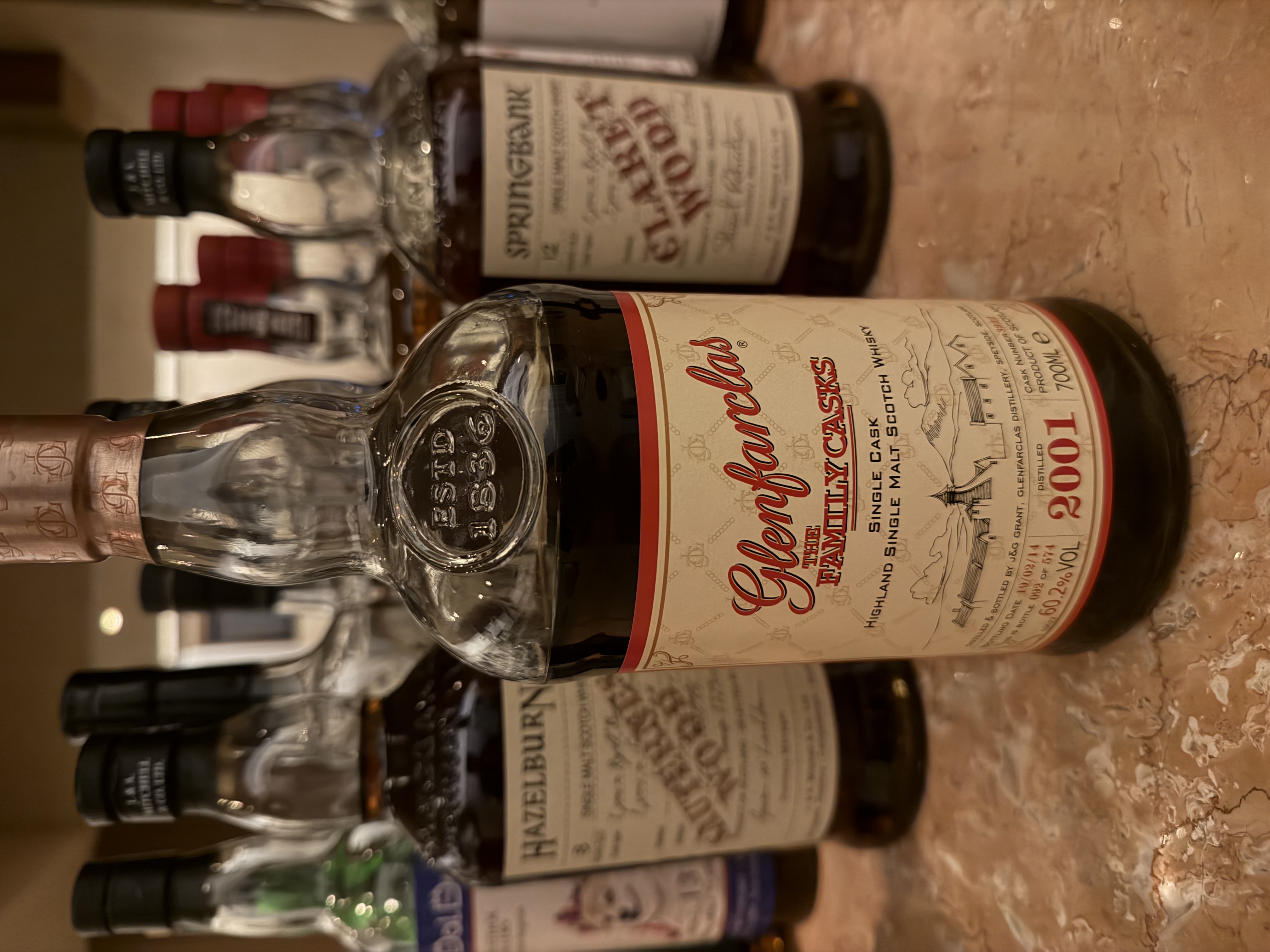 분석할 Glenfarclas 2001 위스키 사진